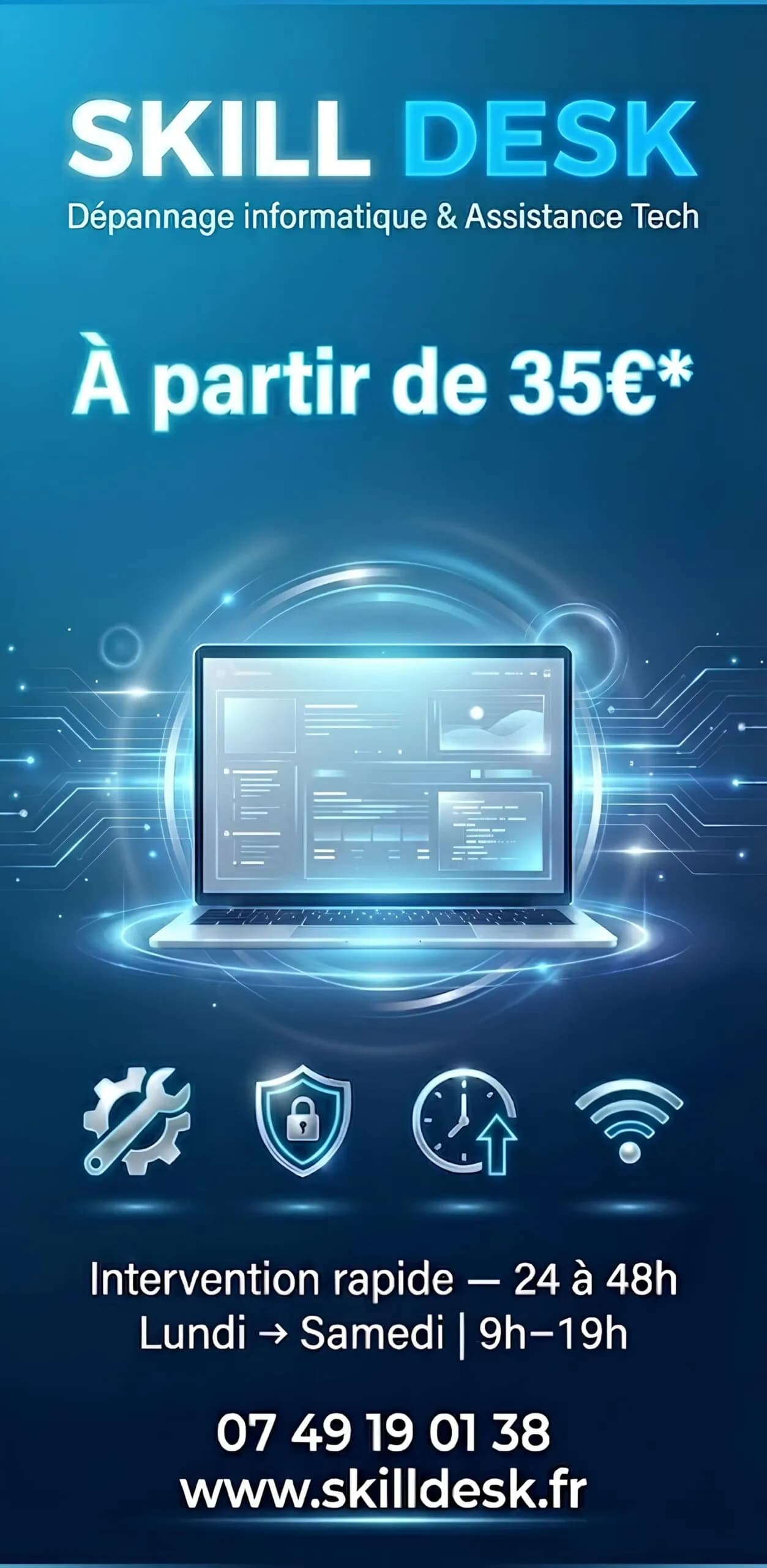 SkillDesk Dépannage Informatique à domicile et à distance - à partir de 35€